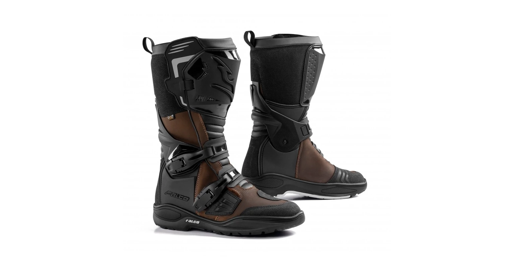 Falco AVANTOUR 2 Stivali Moto Uomo - Alti, Impermeabili, Con Protezioni D3O E Sistema ESO-MOTION, Colore Nero