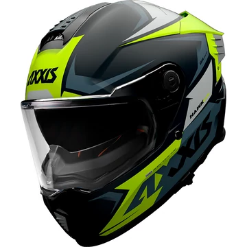 Axxis Hawk SV Evo Ixil A3 matt fluo yellow zárt bukósisak M (57-58 cm)