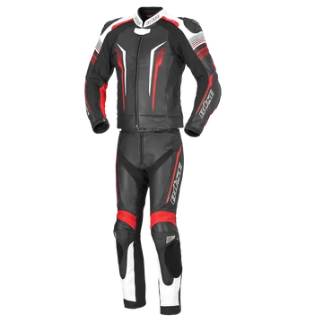 Büse Tormo női kétrészes bőrruha fekete/piros