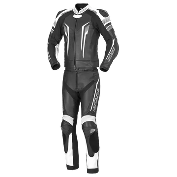 Büse Tormo női kétrészes bőrruha fekete/fehér