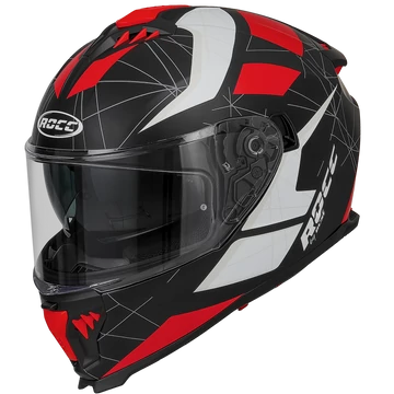 Rocc 390 matt fekete-piros zárt bukósisak M (57-58cm)