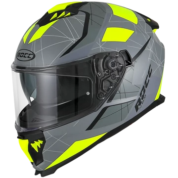 Rocc 390 matt szürke-neonsárga zárt bukósisak S (55-56cm)