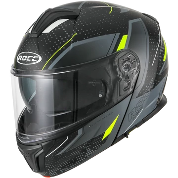 Rocc 811 matt szürke/neonsárga nyitható állú bukósisak S (55-56cm)