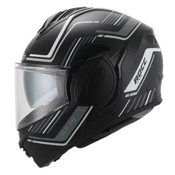 Rocc 910 matt fekete/fehér hátrahajtható állú bukósisak