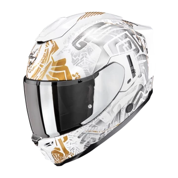 Scorpion Exo-1500 Air Apus White-Grey-Gold zárt bukósisak
