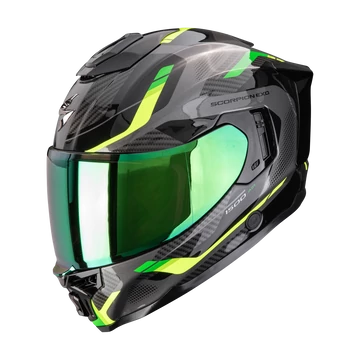 Scorpion Exo-1500 Air Sleek Black-Green zárt bukósisak