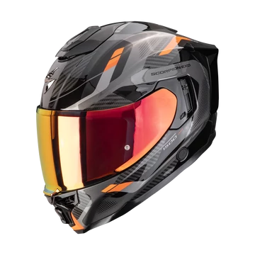 Scorpion Exo-1500 Air Sleek Black-Orange zárt bukósisak