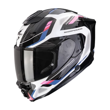 Scorpion Exo-1500 Air Sleek White-Black-Pink zárt bukósisak