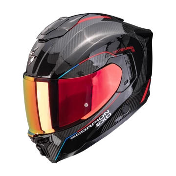 Scorpion Exo-1500 Carbon Air Mundi Black-Red zárt bukósisak