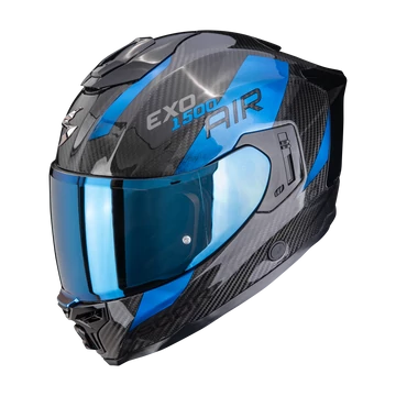 Scorpion Exo-1500 Carbon Air Platted Black-Blue zárt bukósisak L (59-60cm)