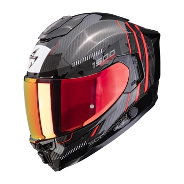 Scorpion Exo-1500 Carbon Air Zity Black-Red zárt bukósisak S (55-56cm)