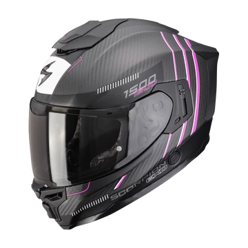 Scorpion Exo-1500 Carbon Air Zity Matt Black-Pink zárt bukósisak