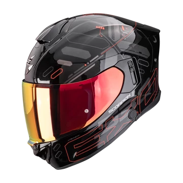 Scorpion Exo-530 Air Fond Metal Black-Red zárt bukósisak