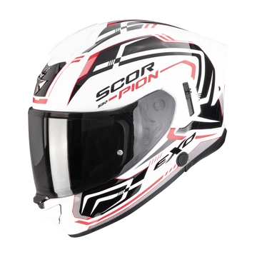 Scorpion Exo-530 Air Slope White-Black-Red zárt bukósisak S (55-56cm)
