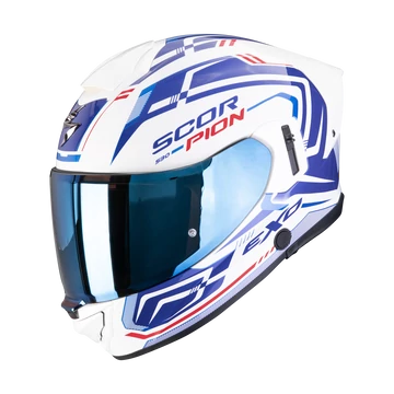 Scorpion Exo-530 Air Slope White-Blue-Red zárt bukósisak L (59-60cm)