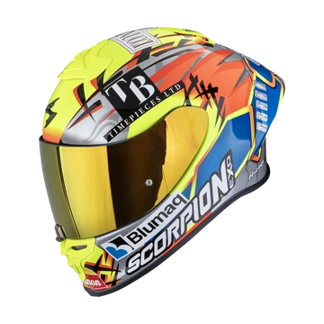 Scorpion Exo R1 EVO II Air Aron Misano Silver-Neon Yellow-Blue sportsisak