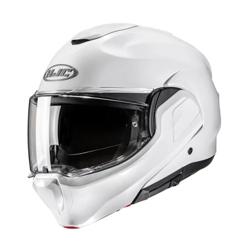 HJC F100 Pearl White hátrahajtható állú bukósisak