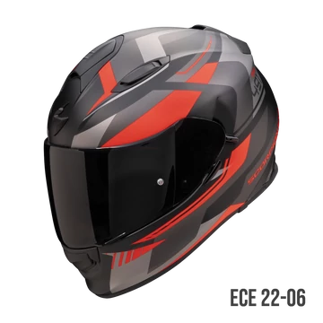 Scorpion Exo-491 Abilis Matt Black-Silver-Red zárt bukósisak M (57-58cm)