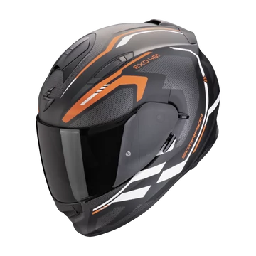 Scorpion Exo-491 Kripta Matt Black-Orange-White zárt bukósisak