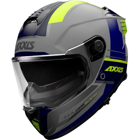 Axxis Hawk Daytona C2 matt grey zárt bukósisak S (55-56 cm)