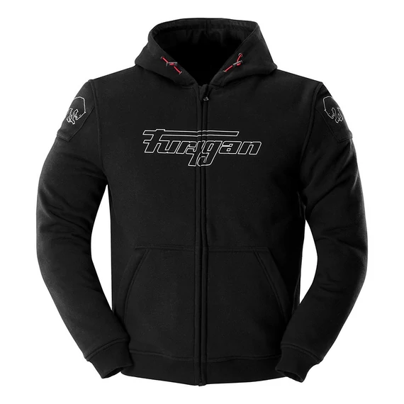 Furygan Livio X Kevlar® férfi kapucnis pulóver fekete/fehér 3XL