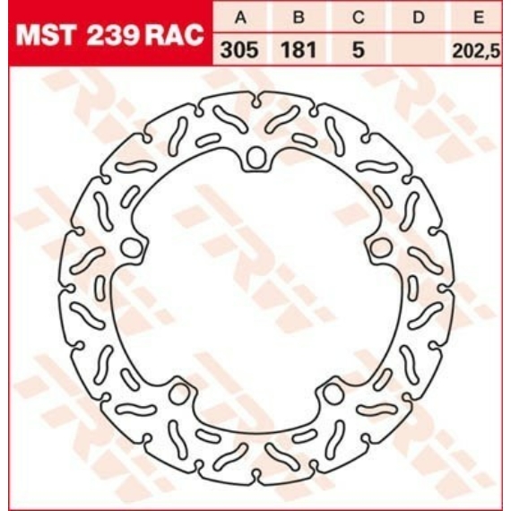 RACING Féktárcsa merev  MST239RAC