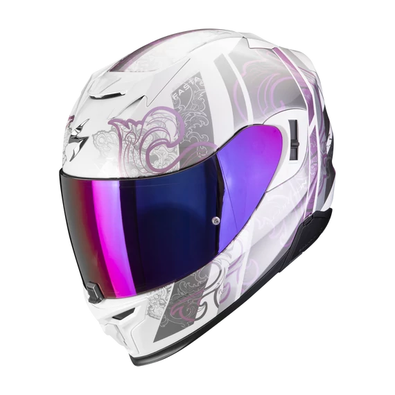Scorpion Exo-520 EVO Air Fasta White-Purple zárt bukósisak XXS (51-52 cm)