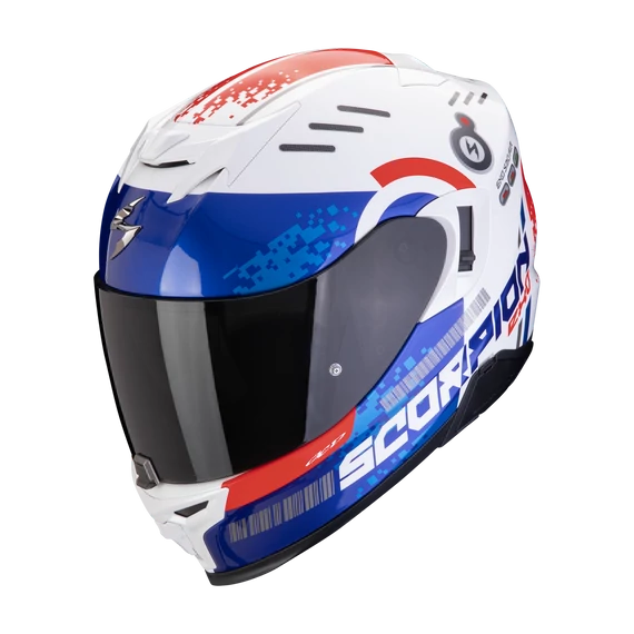 Scorpion Exo-520 EVO Air Titan White-Blue-Red zárt bukósisak XS (53-54 cm)