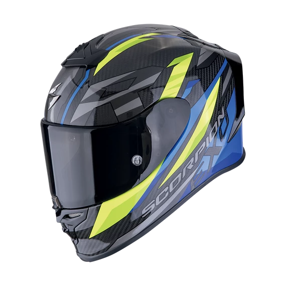 Scorpion Exo R1 EVO Carbon Runner Black-Blue-Neon Yellow sportsisak XS (53-54cm)