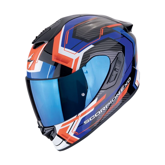 Scorpion Exo-1400 EVO II Air Linart Black-Blue-Red zárt bukósisak XS (53-54cm)
