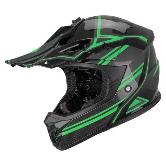 CGM 267G DIRT-X FURY gyerek bukósisak zöld M (53-54 cm)