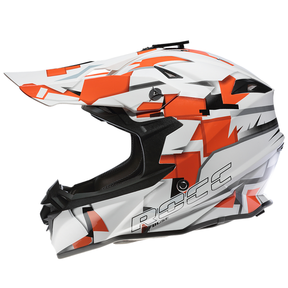 Rocc 711 krossz sisak fehér/narancs M (57-58cm)