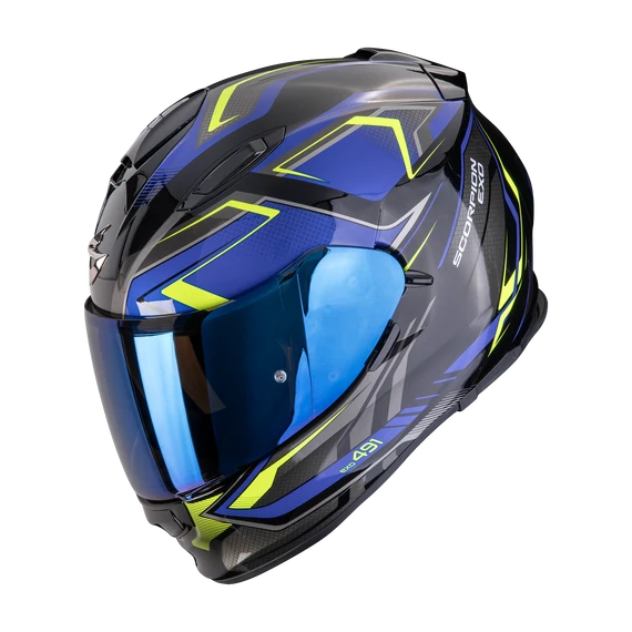 Scorpion Exo-491 Zumo Black-Blue-Neon Yellow zárt bukósisak XS (53-54cm)