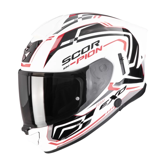 Scorpion Exo-530 Air Slope White-Black-Red zárt bukósisak S (55-56cm)