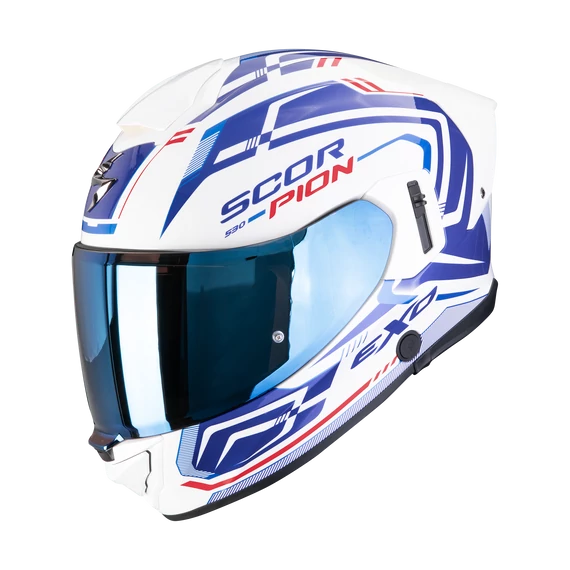 Scorpion Exo-530 Air Slope White-Blue-Red zárt bukósisak L (59-60cm)