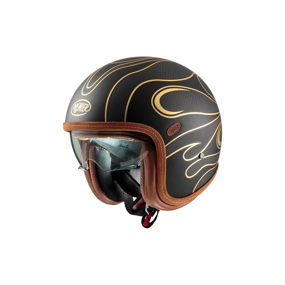 Premier Vintage Platinum Edition Carbon FR Gold Chromed retro bukósisak XS (53-54cm)