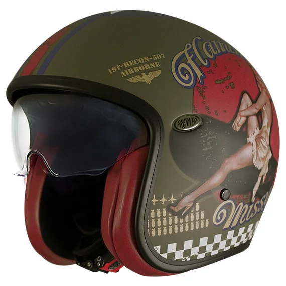 Premier Vintage Pin Up Military BM retro bukósisak M (57cm)