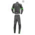 Kép 2/2 - Büse Imola férfi kétrészes bőrruha fekete/zöld 54