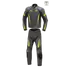 Kép 1/2 - Büse Imola férfi kétrészes bőrruha fekete/neonsárga 52